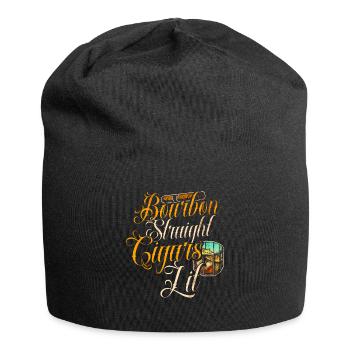 Bourbon Cigars Whisky Cigars Lounge Lovers - Jersey Beanie - black - Front