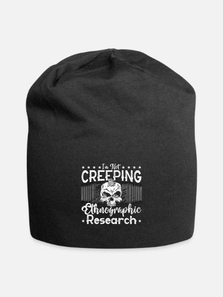 Anthropologie Je ne rampe pas C’est de la paléontologie - Bonnet en jersey - noir