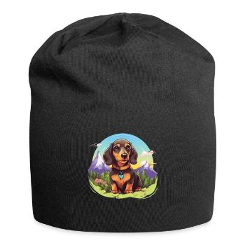 Alpine Badger Hound - Jersey Beanie - black - Front