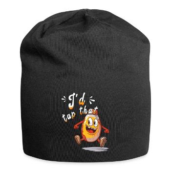 Ich Würde Darauf Tippen - Ahornbaum Tippen - - Jersey-Beanie - Schwarz - Vorne