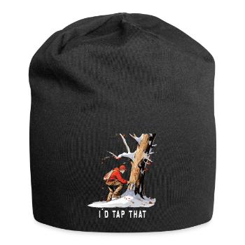 Ich Würde Diesen Ahornbaum Tippen, Der Auf - Jersey-Beanie - Schwarz - Vorne