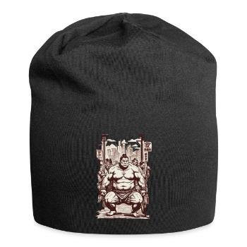 Sumo Vintage Kanji Characters and Martial Arts Design - Jersey Beanie - black - Front