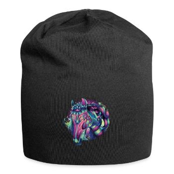 Kunstwerk Pferd Festival EDM Kunst - Jersey-Beanie - Schwarz - Vorne