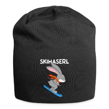 Skihaserl Skihasen Shirt Skihasen Apres Party - Jersey-Beanie - Schwarz - Vorne