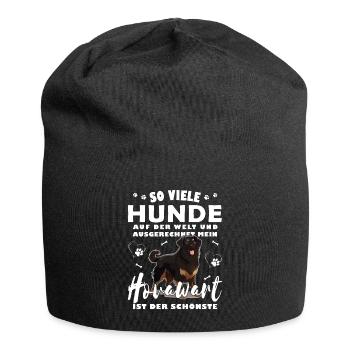 So viele Hunde auf der Welt - Bauernhund Hovawart - Jersey-Beanie - Schwarz - Vorne