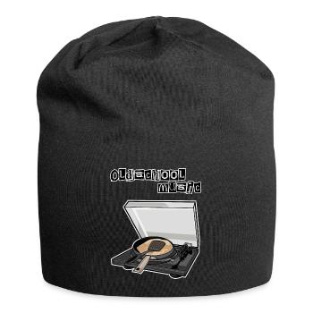 Vinyl // Oldschool Music - Jersey Beanie - black - Front