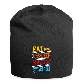 Target Sports Eat Sleep Throw Axes Shooting Sports - Jersey Beanie - black - Front