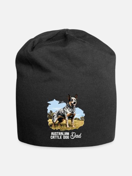 Hund Australian Cattle Dog - Jersey-Beanie - Schwarz