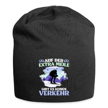Skibergsteigen Auf der Extra Meile Kein Verkehr - Jersey-Beanie - Schwarz - Vorne