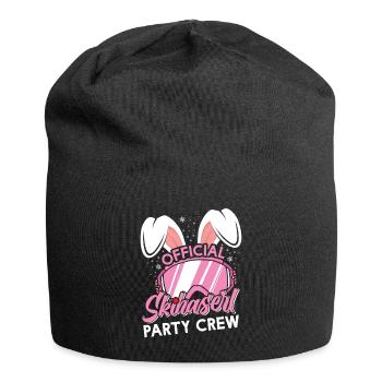 Official Skihaserl Party Crew Ski Party Frauen - Jersey-Beanie - Schwarz - Vorne