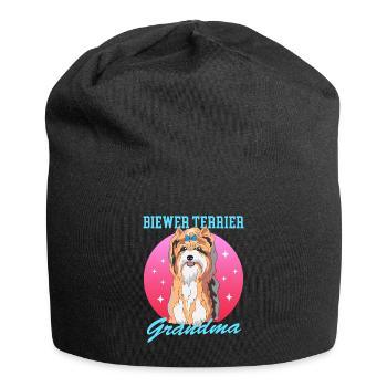 Biewer Terrier Granny Dog Owner Gift - Jersey Beanie - black - Front