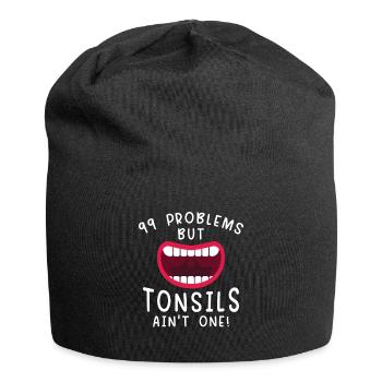 Problems Tonsils Ain't One Mandeln Erholen - Jersey-Beanie - Schwarz - Vorne