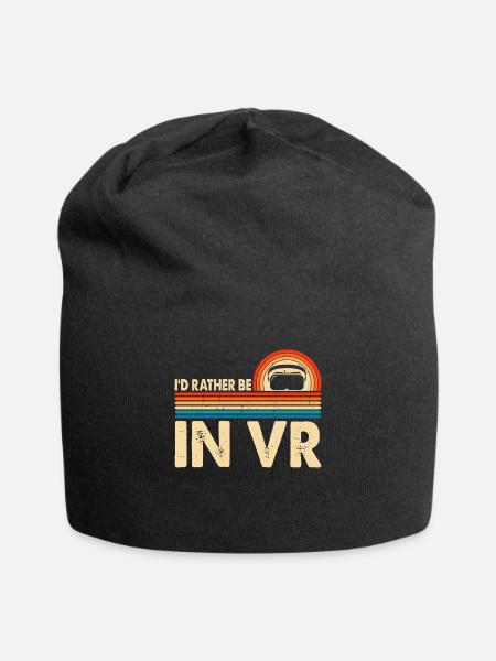 VR Virtuel Reality - Jersey-Beanie - Schwarz