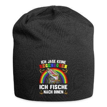 Forellen Angeln - Jersey-Beanie - Schwarz - Vorne