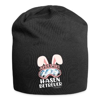Apres-Ski Hasen Betreuer Skihaserl Skihase - Jersey-Beanie - Schwarz - Vorne