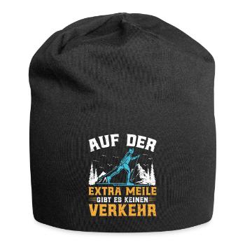 Ski Touring Auf der Extra Meile kein Verkehr - Jersey-Beanie - Schwarz - Vorne