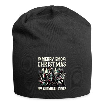 Joyeux Emo Noël Mes Elfes Chimiques Emocore - Bonnet en jersey - noir - Devant