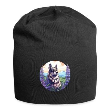 Texas Bluebonnet Mit Floralem Frühling Texas - Jersey-Beanie - Schwarz - Vorne
