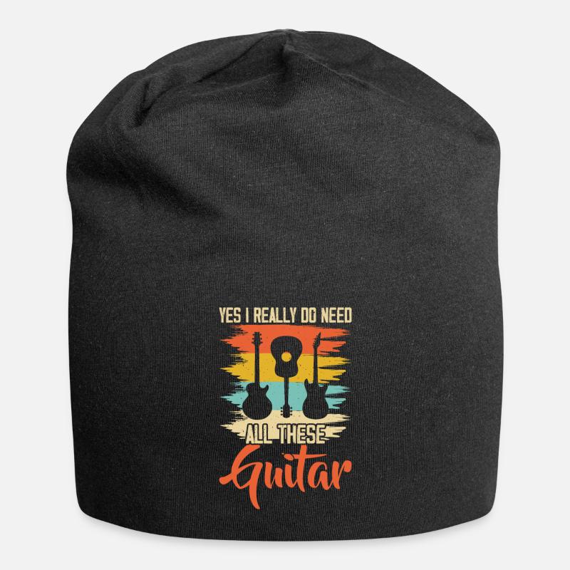 Guitariste guitare - Bonnet en jersey - noir