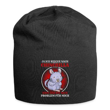 Rieche nach Chinchilla Nagetier Wollmaus - Jersey-Beanie - Schwarz - Vorne