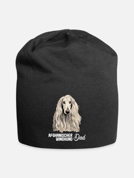 Hund Afghanischer Windhund - Jersey-Beanie - Schwarz
