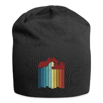 Retro Duty Cycle Crane Crawler Excavator Excavator - Jersey Beanie - black - Front