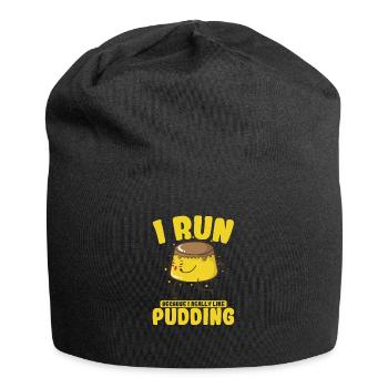 Only Interested in Pudding Dessert - Jersey Beanie - black - Front