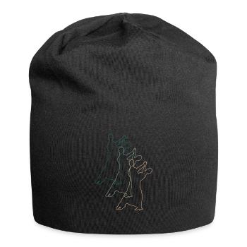 Dancing couples: elegance and synchronicity - Jersey Beanie - black - Front