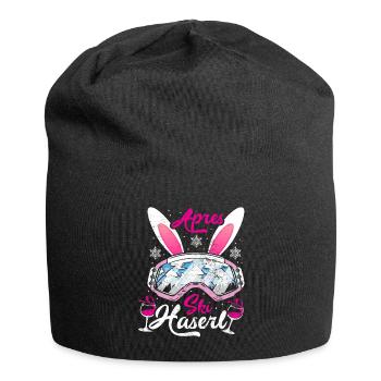 Apres-Ski Häschen Apres-Ski Bunny Apres-Ski Haserl - Jersey-Beanie - Schwarz - Vorne
