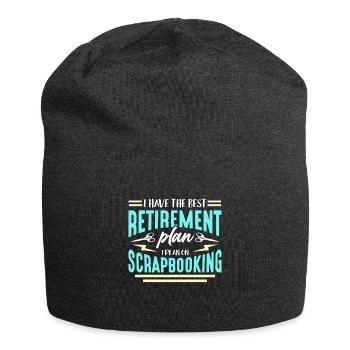 Scrapbooking I Have The Best Retirement Papercraft - Jersey Beanie - charcoal grey - Front