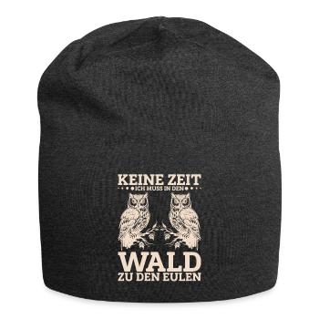 Eulenkostüm Eule Eule Motiv Eulenliebhaber - Jersey-Beanie - Anthrazit - Vorne