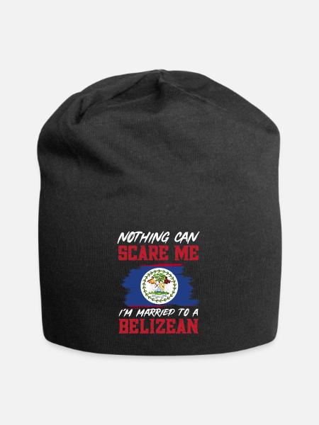 Belize Flagge Belizer - Jersey-Beanie - Schwarz