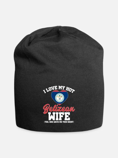 Belize Flagge Belizer - Jersey-Beanie - Schwarz