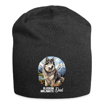 Hund Alaskan Malamute - Jersey-Beanie - Anthrazit - Vorne