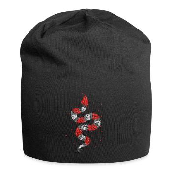Milchschlange Schlange Schlangen Reptil Terrarium - Jersey-Beanie - Schwarz - Vorne
