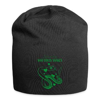 Serpents, Gardiens de zoo, Reptiles, Amoureux des serpents - Bonnet en jersey - noir - Devant