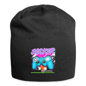 Videospiele Video Gaming ZOCKER Video Spieler - Jersey-Beanie - Schwarz - Vorne