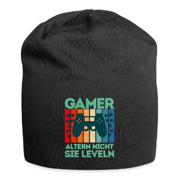 Gamer Altern nicht sie Leveln B-Day Video Spieler - Jersey-Beanie - Schwarz - Vorne