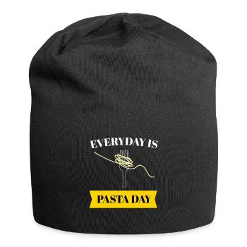 Pasta Day Spaghetti Noodle Food Italy - Jersey Beanie - black - Front