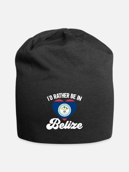 Belize Flagge Belizer - Jersey-Beanie - Schwarz