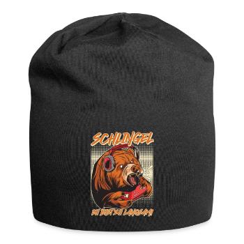 Video Gaming Bär Schlingel du bist zu Langsam - Jersey-Beanie - Schwarz - Vorne