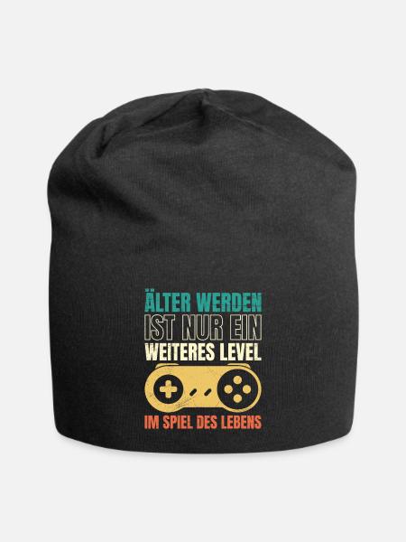 Gamer Älter Werden ist nur ein Weiteres Level - Jersey-Beanie - Schwarz