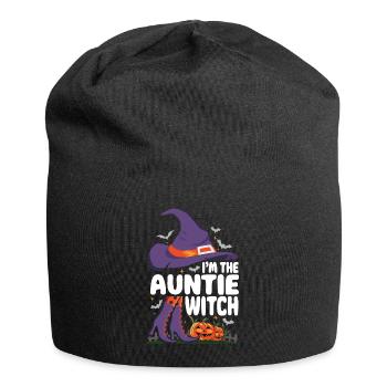 Je suis la tante sorcière - Bonnet en jersey - noir - Devant