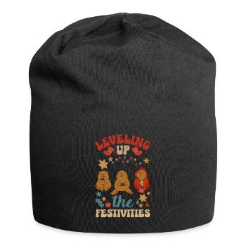 Mode inspirée du jeu Jeux sur le thème des Fêtes - Bonnet en jersey - noir - Devant