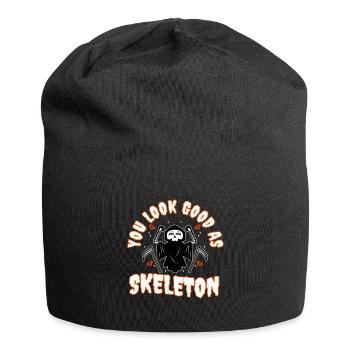 You look good as skeleton - Jersey Beanie - black - Front