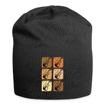 Cello Player Cellist Musician Collo Music Vintage - Jersey Beanie - black - Front