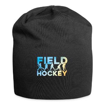 Field Hockey Watercolor Field - Jersey Beanie - black - Front