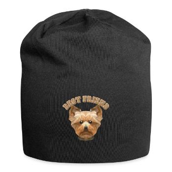 Best Friend Yorkie Four-Legged Wauwau Yorkshire - Jersey Beanie - black - Front