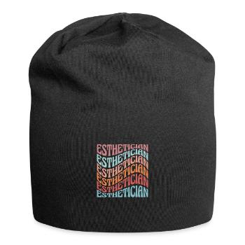 Beautician Cosmetic Makeup Gift - Jersey Beanie - black - Front
