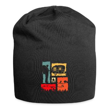 Camper Retro Outdoor Vintage Adventurer - Jersey-Beanie - Schwarz - Vorne